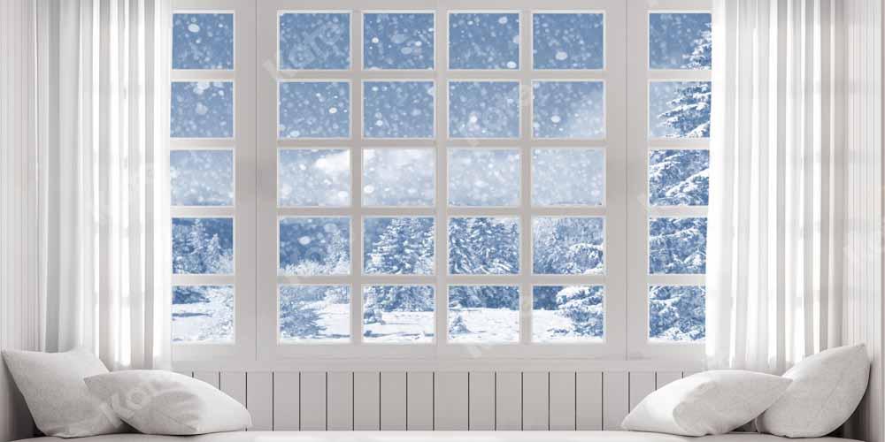 Kate Winter Schneewittchen Fenster Hintergrund von Chain Photography