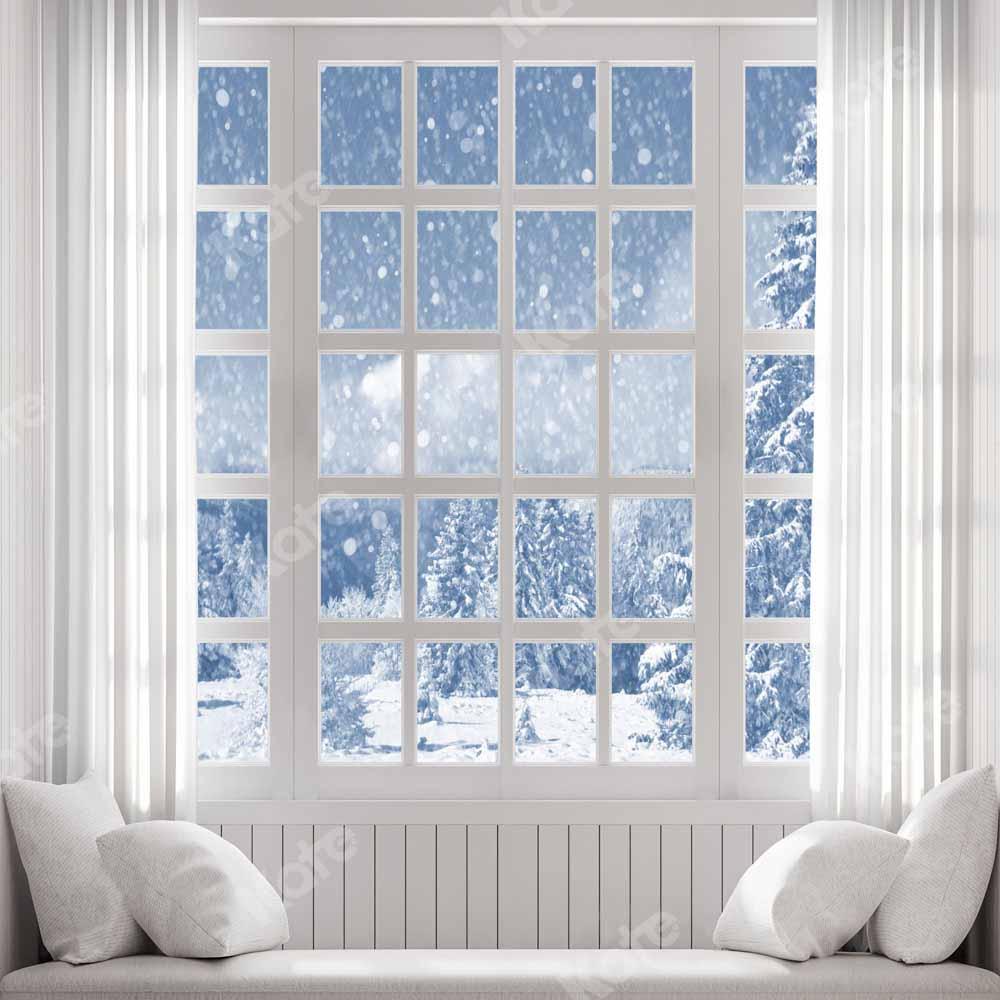 Kate Winter Schneewittchen Fenster Hintergrund von Chain Photography