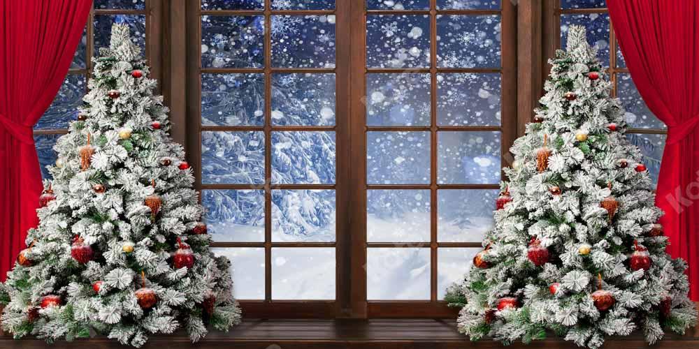 Kate Weihnachten Winter Schnee Fenster Hintergrund von Chain Photography - Kate Backdrop.de