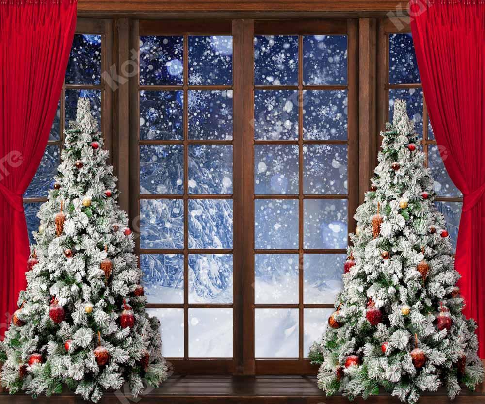 Kate Weihnachten Winter Schnee Fenster Hintergrund von Chain Photography - Kate Backdrop.de