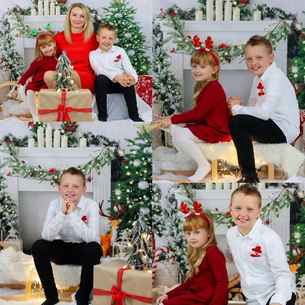 Kate Weihnachten Baum Elch Ziegel Kamin Hintergrund von Emetselch - Kate Backdrop.de