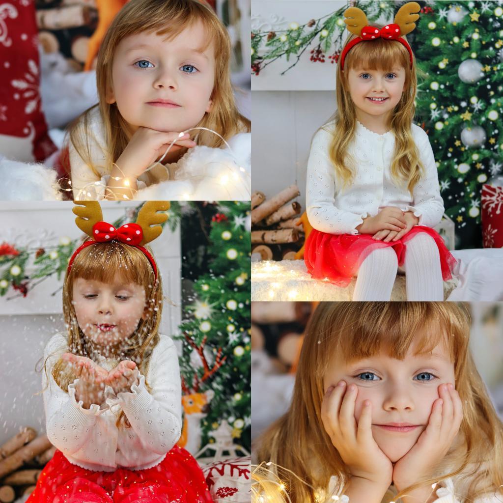 Kate Weihnachten Baum Elch Ziegel Kamin Hintergrund von Emetselch - Kate Backdrop.de