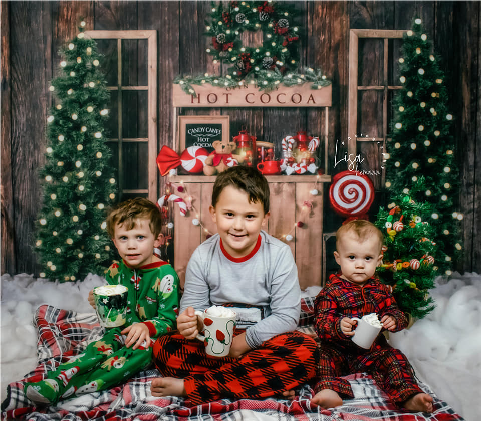 Kate Weihnachten Baum Hintergrund Winter Hot Cocoa von Emetselch - Kate Backdrop.de