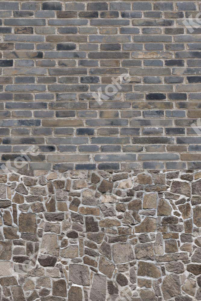 Kate Kombibackdrop Graue Backsteinmauer Marmor Porträt Hintergrund - Kate Backdrop.de