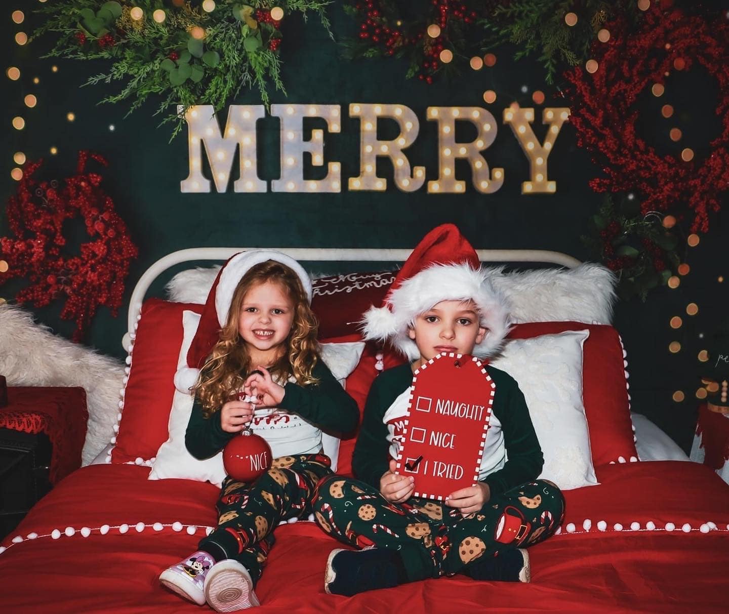 Kate Frohe Weihnachten Backdrop Sparkle Kopfteil von Mandy Ringe Photography