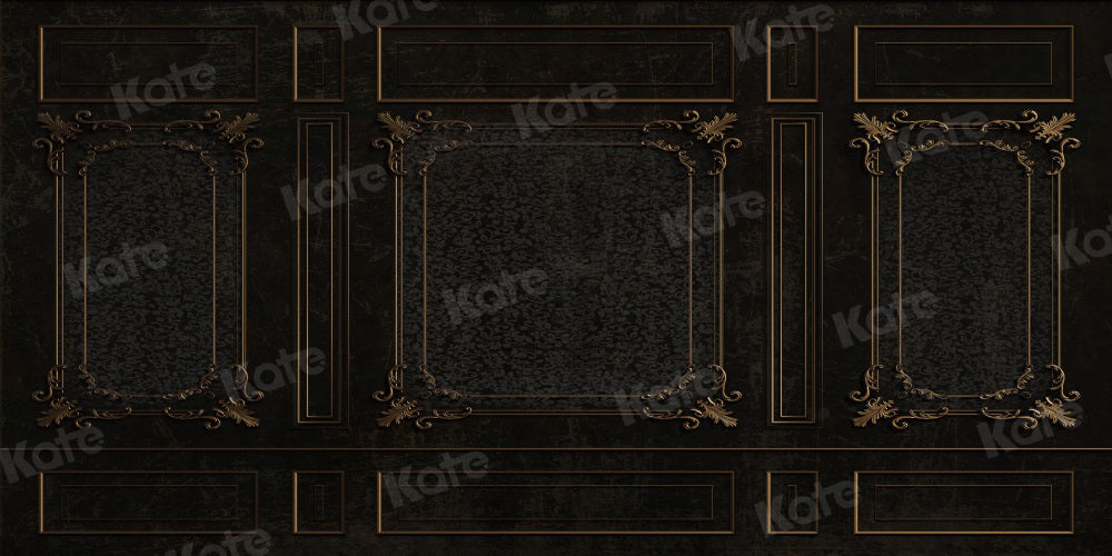 Kate Vintage Hintergrund Retro Schwarz Wand Gold - Kate Backdrop.de