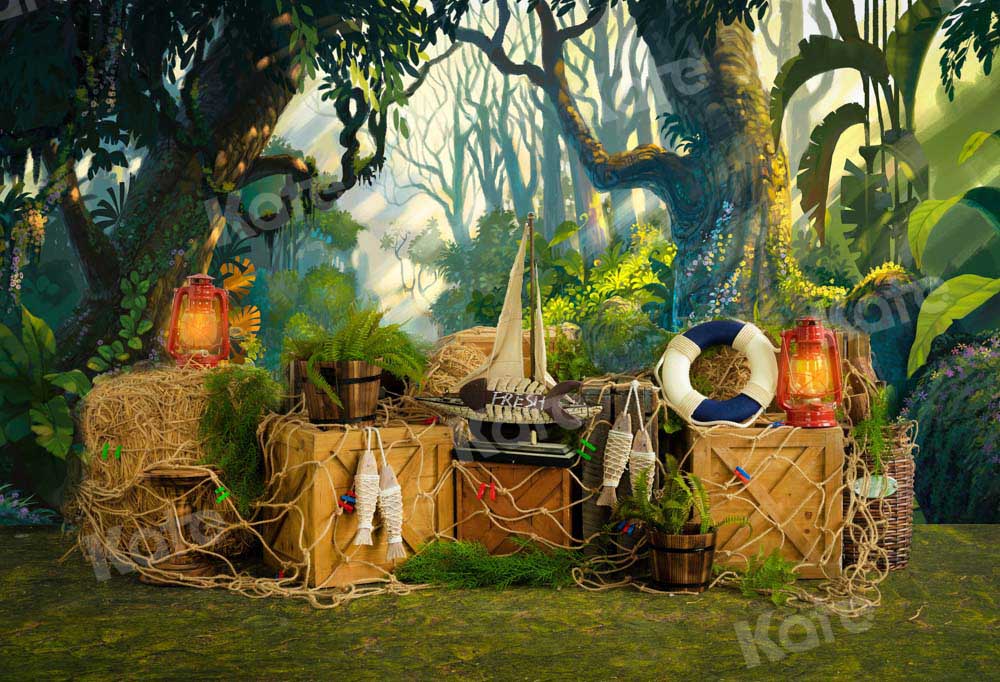 Kate Sommer Hintergrund Wald Junge von Emetselch - Kate Backdrop.de