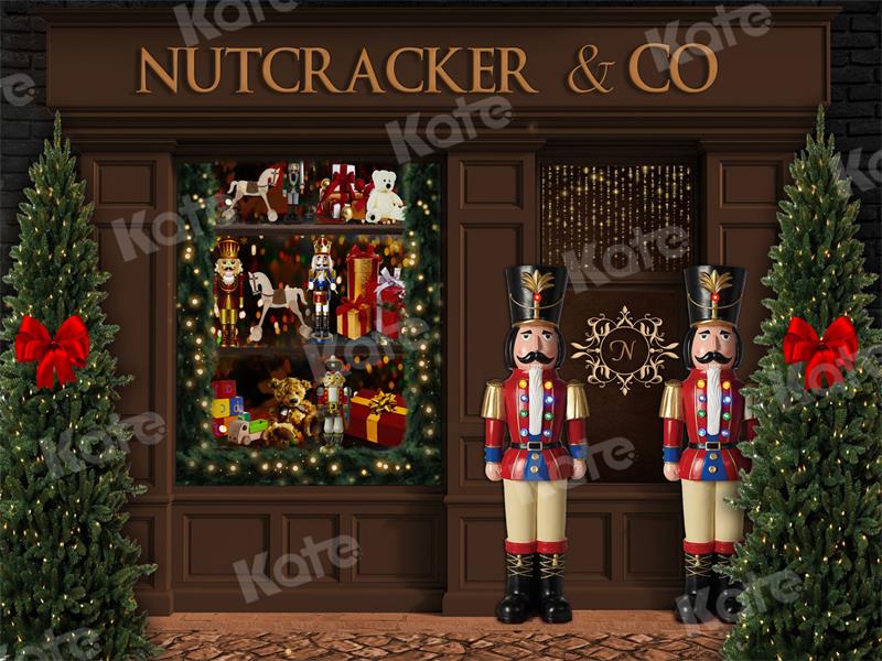 Kate Weihnachtshintergrund Nussknacker Store Tree von Uta Mueller Photography