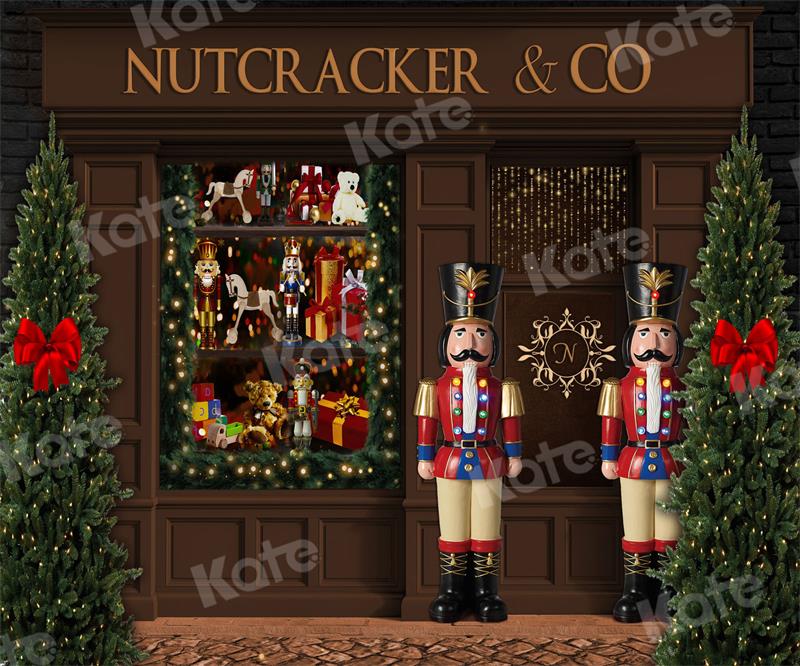 Kate Weihnachtshintergrund Nussknacker Store Tree von Uta Mueller Photography