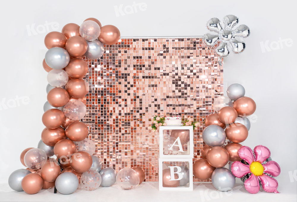 Kate Geburtstag Hintergrund Luftballons Paillette Wand Party AB von Emetselch - Kate Backdrop.de