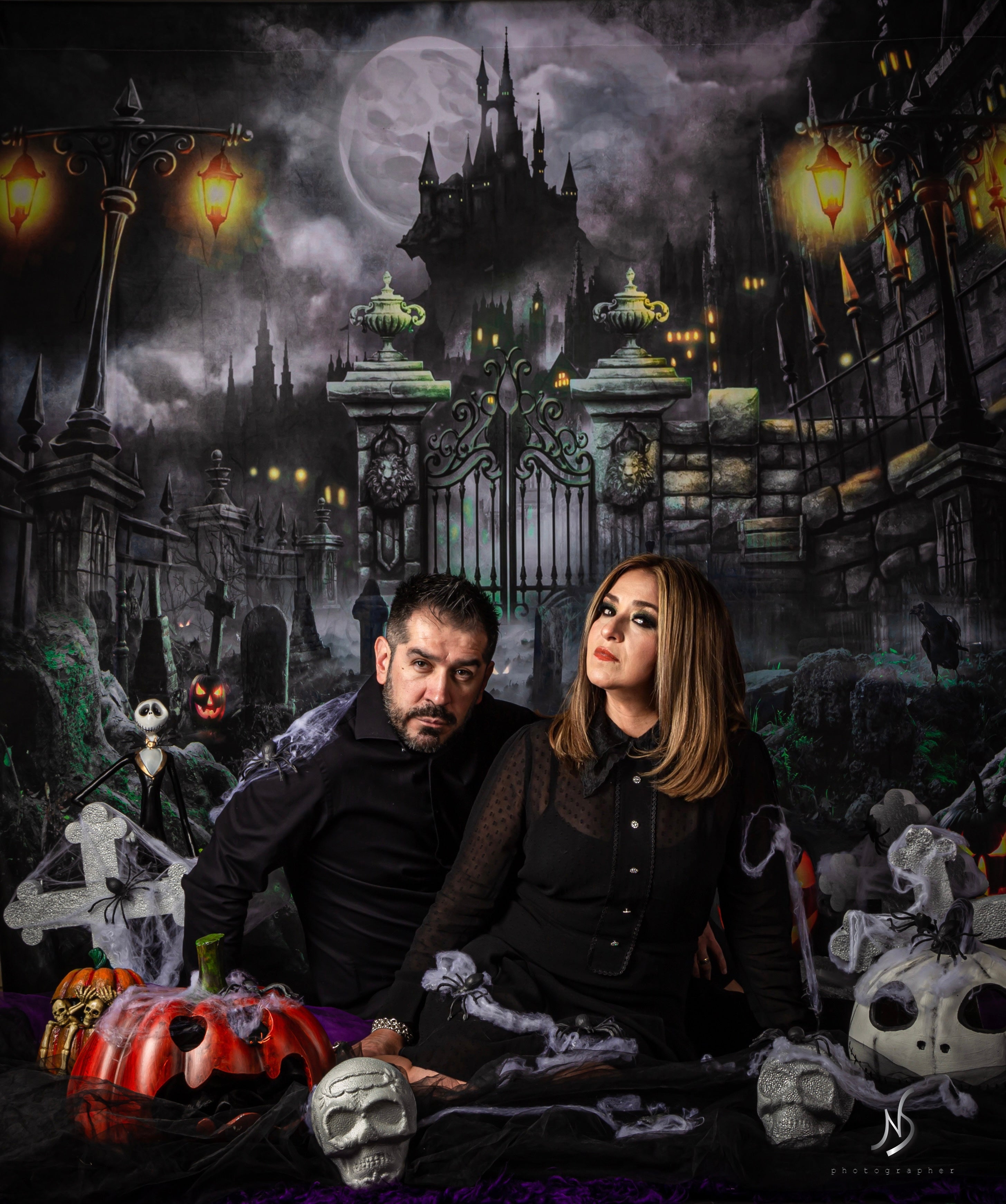 Kate Halloween Hintergrund Nacht Schloss für Fotografie