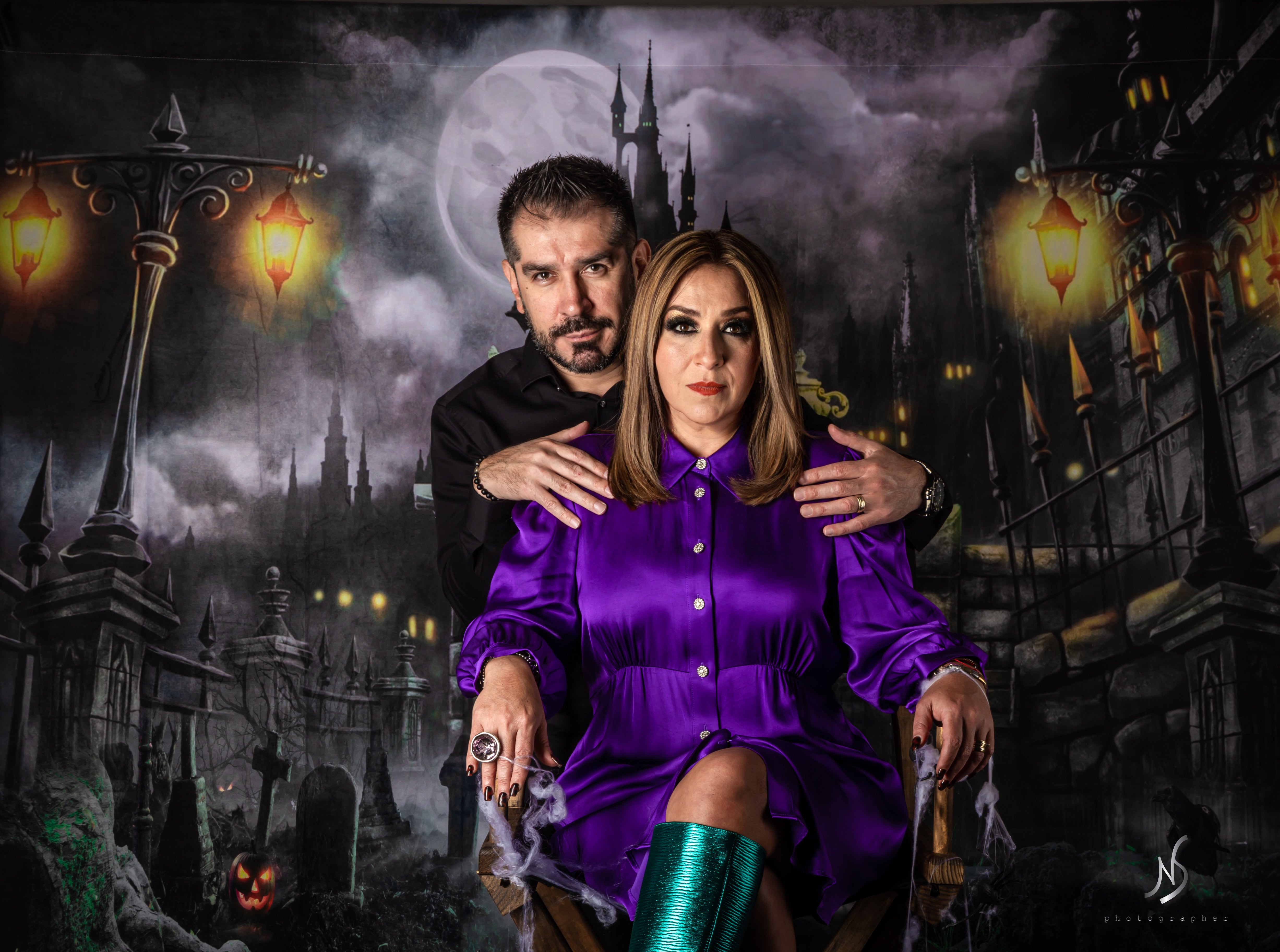 Kate Halloween Hintergrund Nacht Schloss für Fotografie