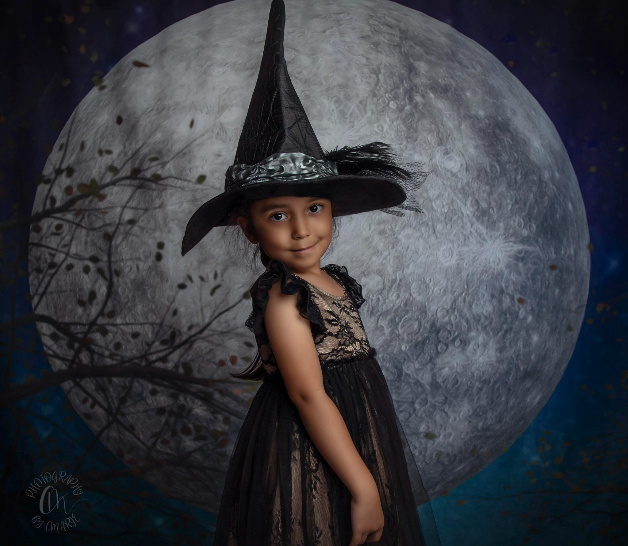 Kate Halloween Herbst Mond Hintergrund von Candice Compton