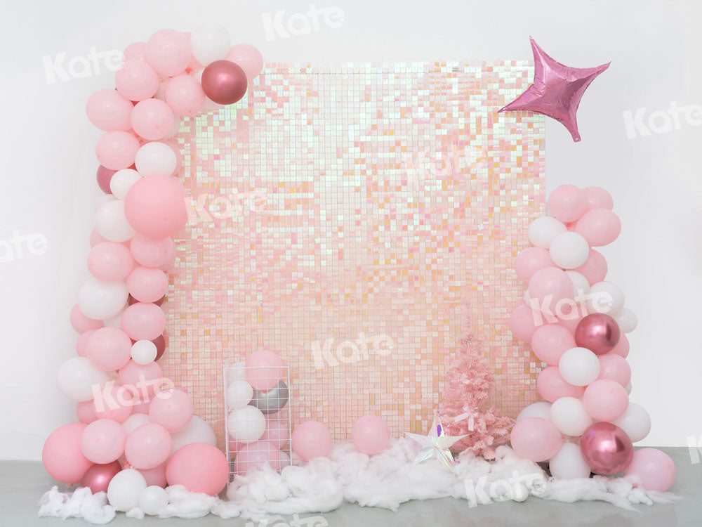 Kate Geburtstag Hintergrund Rosa Party Luftballons Glänzend von Emetselch