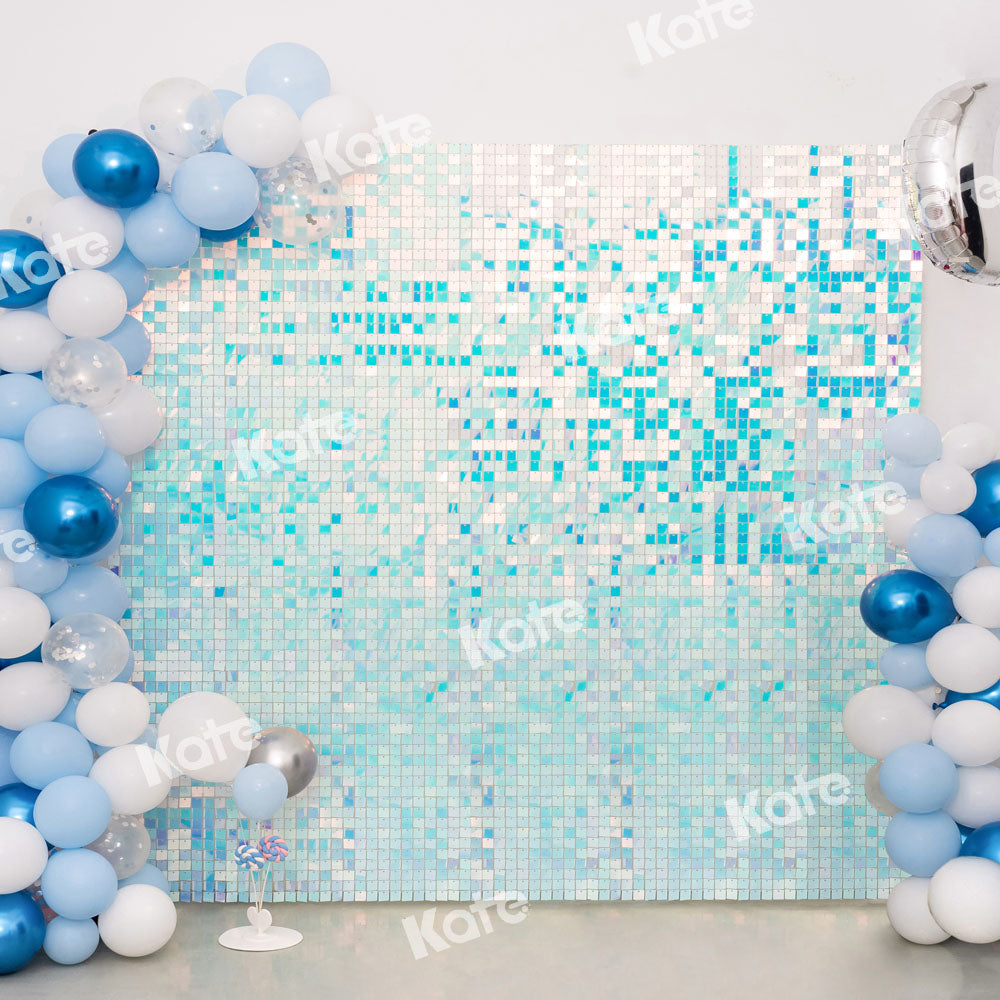 Kate Geburtstag Hintergrund Blau Party Luftballons Glänzend von Emetselch