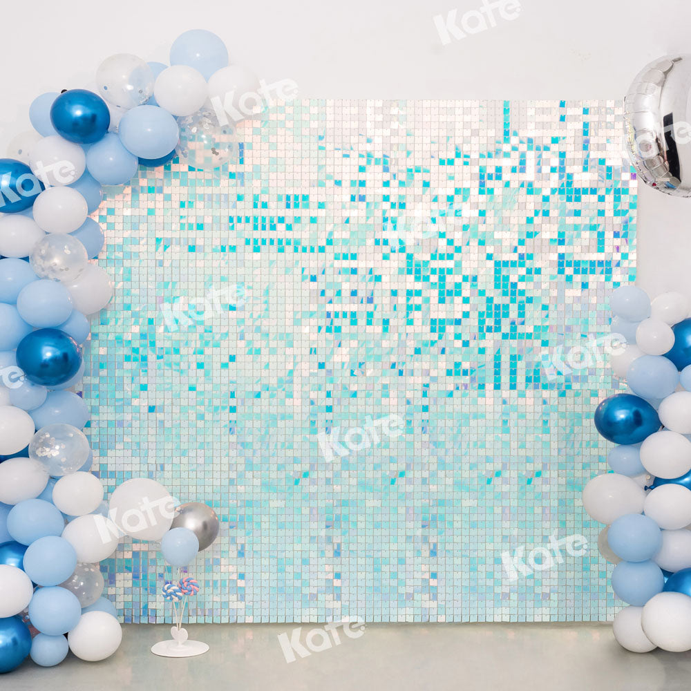 Kate Geburtstag Hintergrund Blau Party Luftballons Glänzend von Emetselch - Kate Backdrop.de