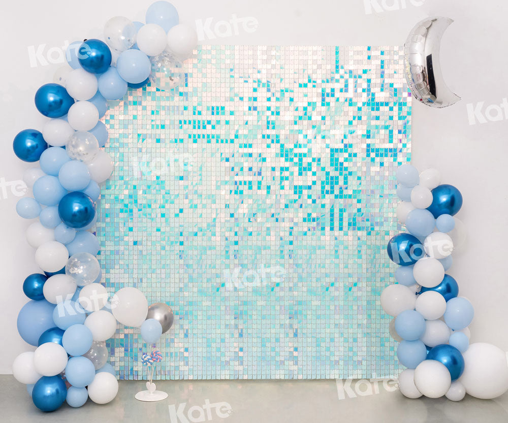 Kate Geburtstag Hintergrund Blau Party Luftballons Glänzend von Emetselch - Kate Backdrop.de