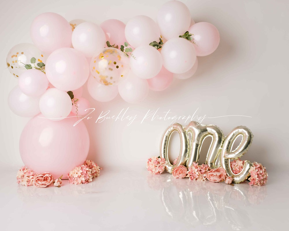 Kate Luftballons Rosa Geburtstag für Fotografie von Jo Buckley Photography - Kate Backdrop.de