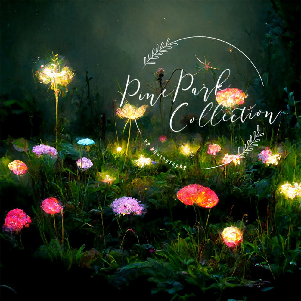 Kate Fee Garten Licht grüne Blätter Landschaft Hintergrund von Pine Park Collection - Kate Backdrop.de