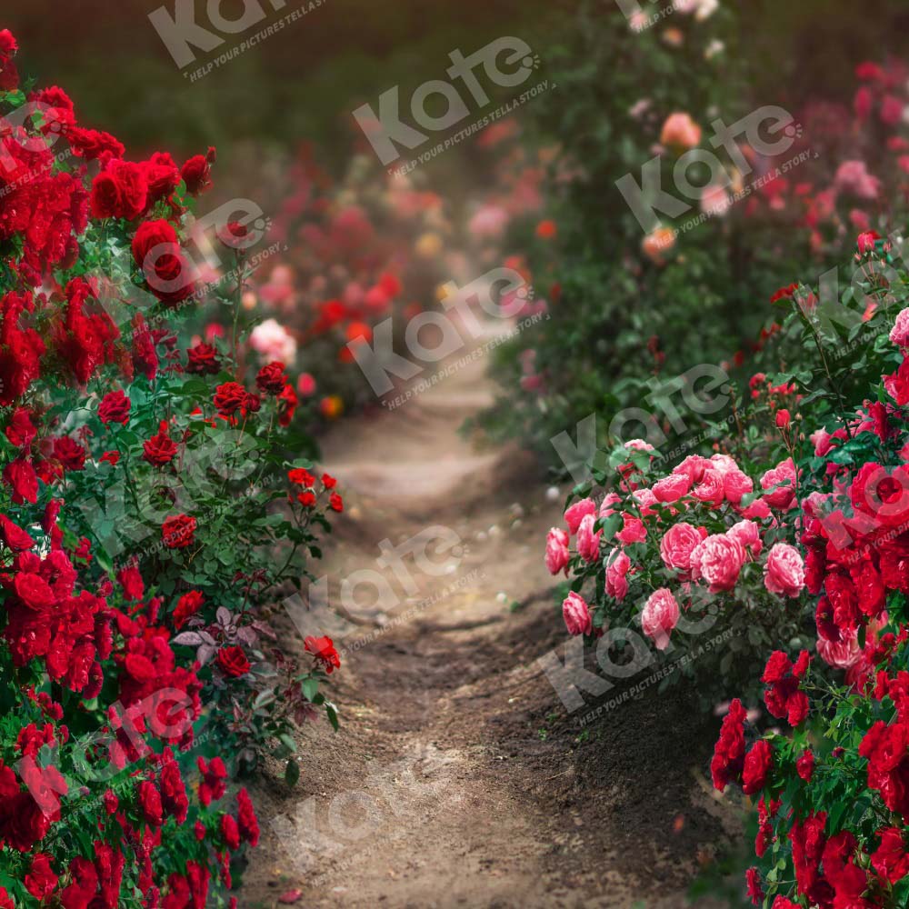 Kate Valentinstag Hintergrund Blumen Garten Straße von Chain Photography