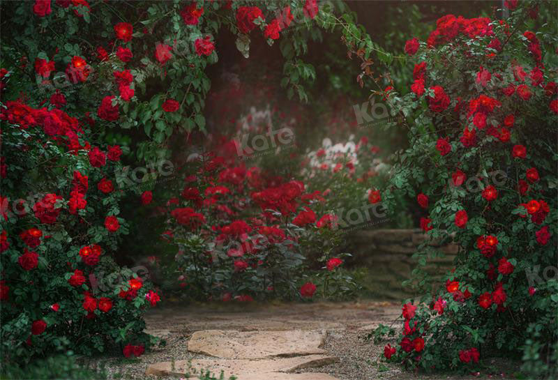 Kate Valentinstag Hintergrund Retro Blumen Garten für Fotografie
