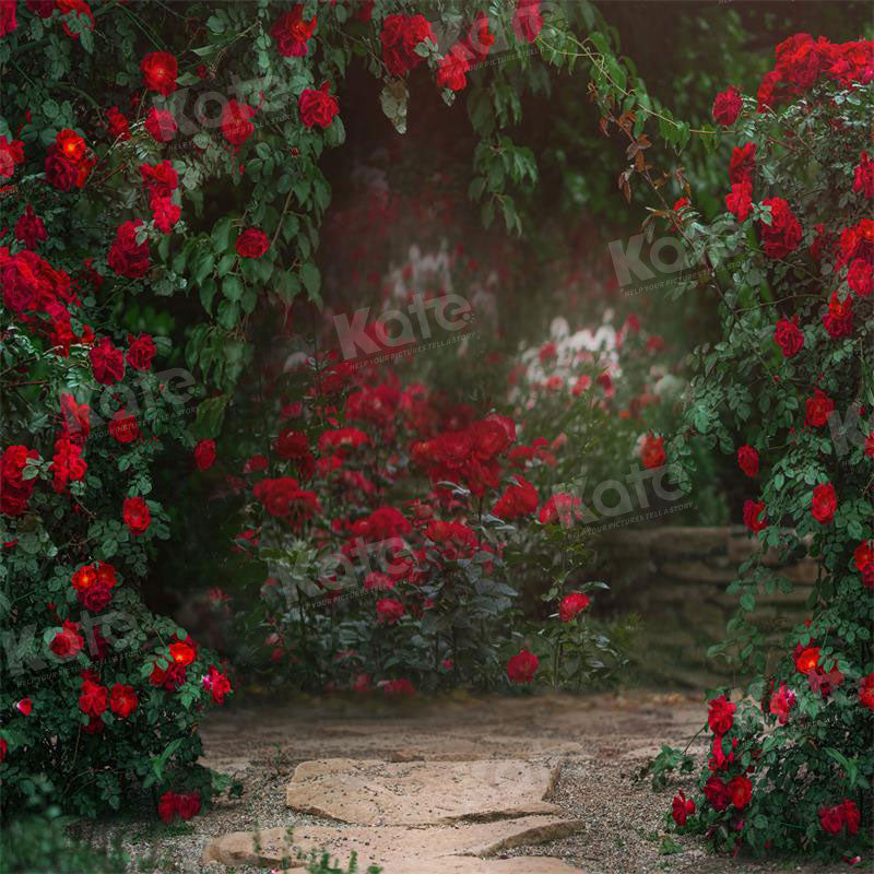 Kate Valentinstag Hintergrund Retro Blumen Garten für Fotografie