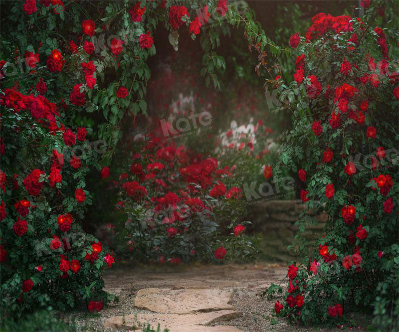 Kate Valentinstag Hintergrund Retro Blumen Garten für Fotografie - Kate Backdrop.de