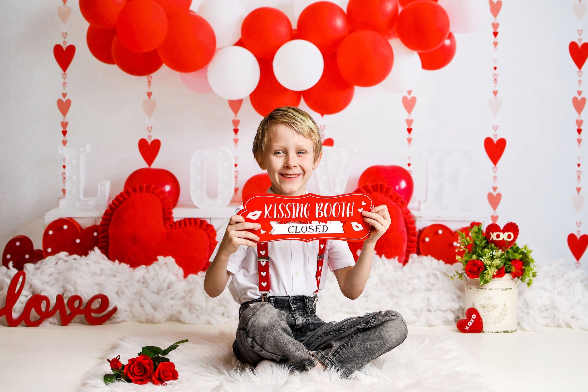 Kate Valentinstag Hintergrund Ballons Liebe Herz von Uta Mueller Photography