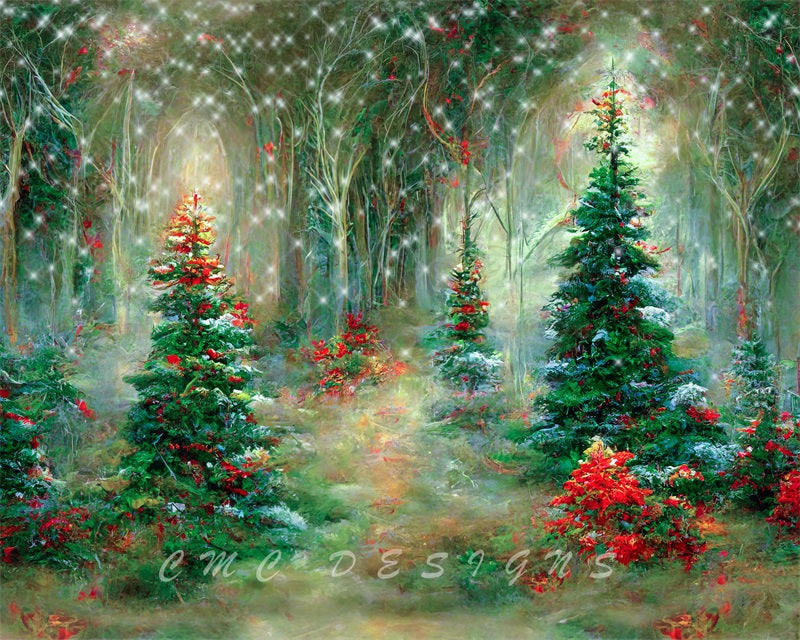 Kate Festlich Wald Weihnachten Hintergrund von Candice Compton