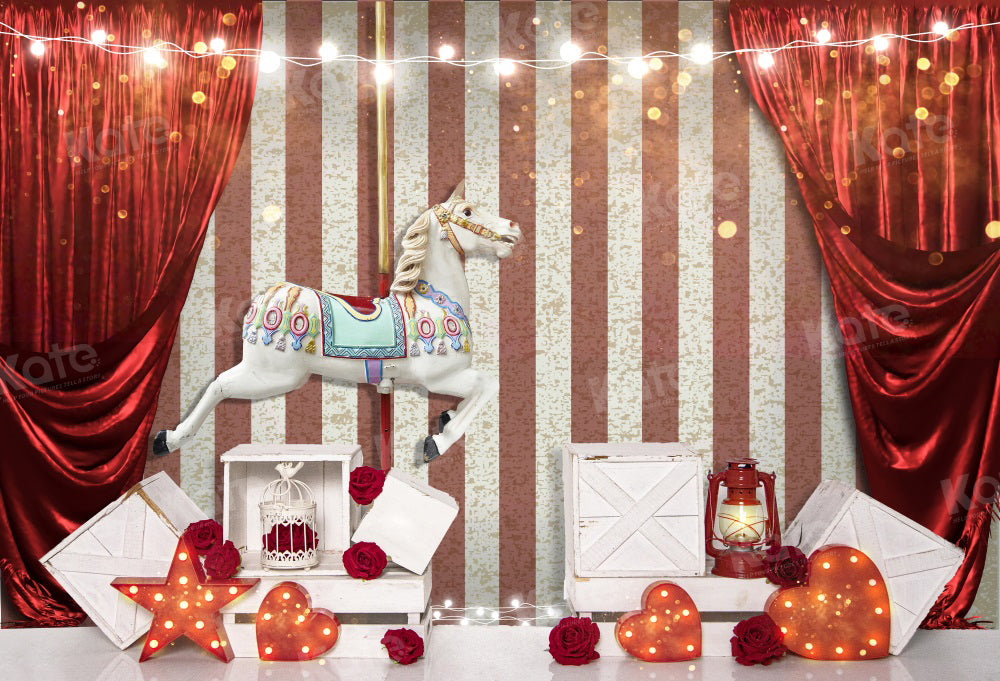Kate Valentinstag Bühne Trojanisches Pferd Hintergrund für Fotografie