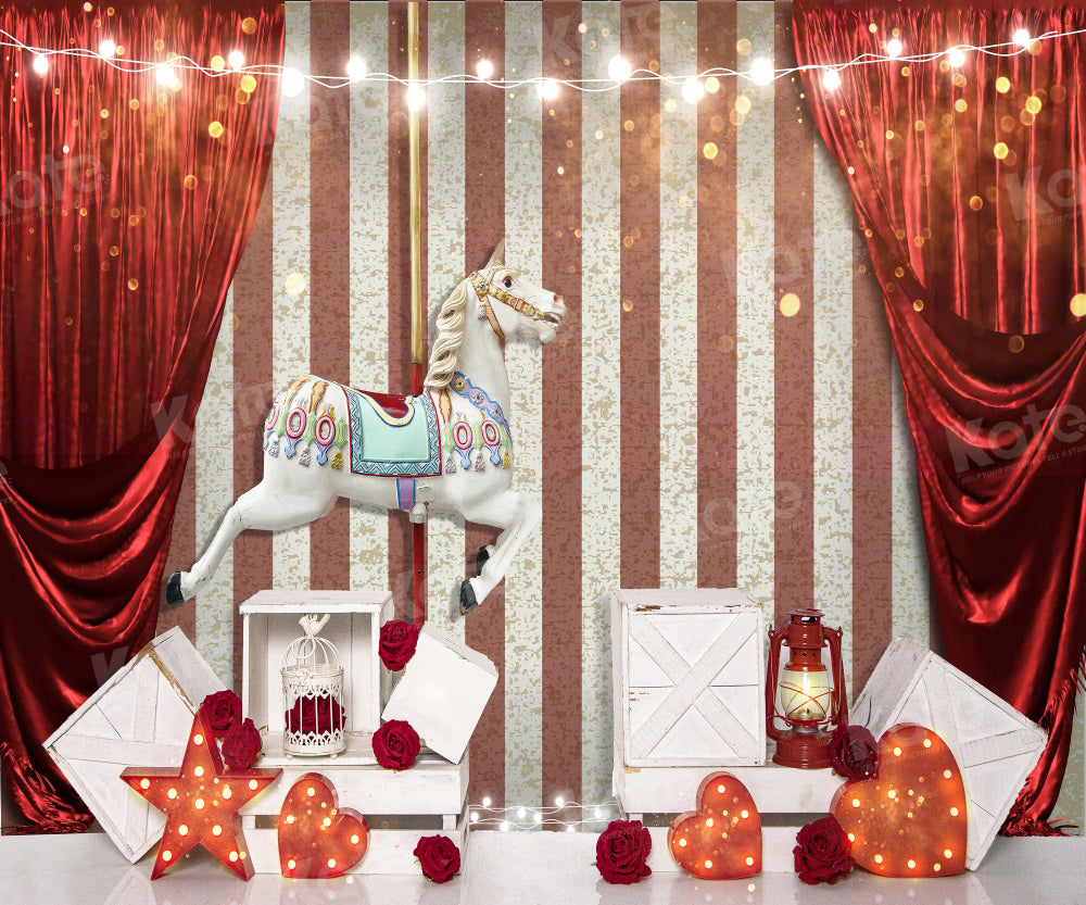 Kate Valentinstag Bühne Trojanisches Pferd Hintergrund für Fotografie
