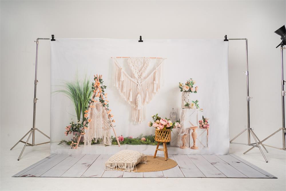 Kate Frühling Boho Blume Zelt Backdrop von Emetselch