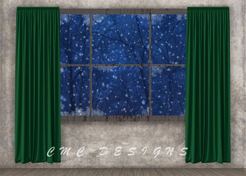 Kate Vorhänge Winter Fenster Hintergrund von Candice Compton