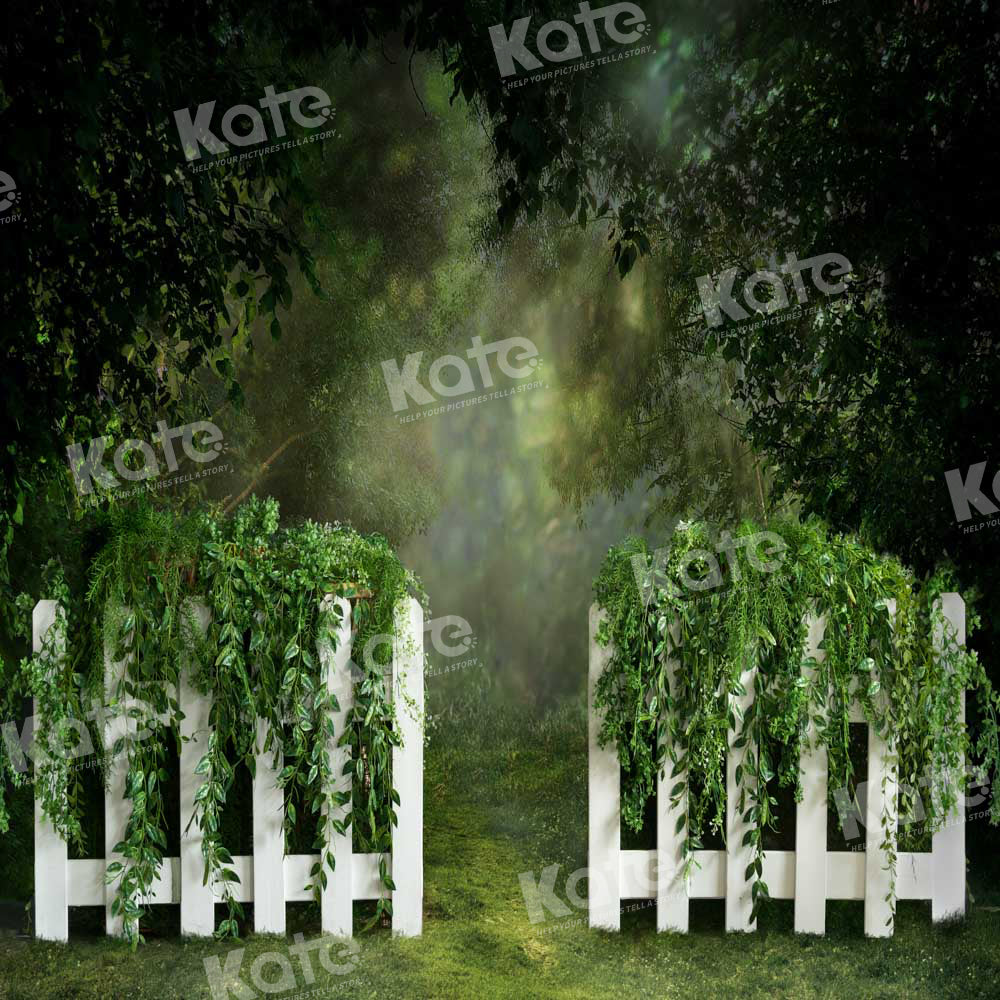Kate Frühling Dschungel Gras Zaun Hintergrund von Emetselch - Kate Backdrop.de