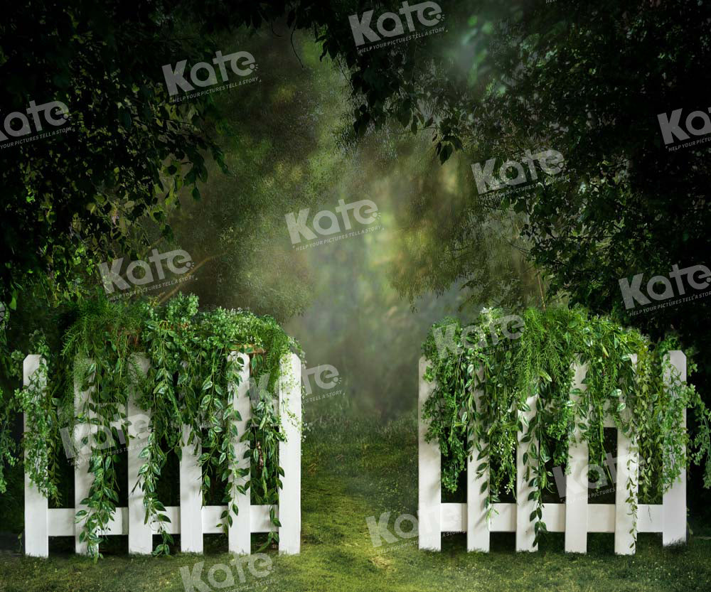 Kate Frühling Dschungel Gras Zaun Hintergrund von Emetselch - Kate Backdrop.de