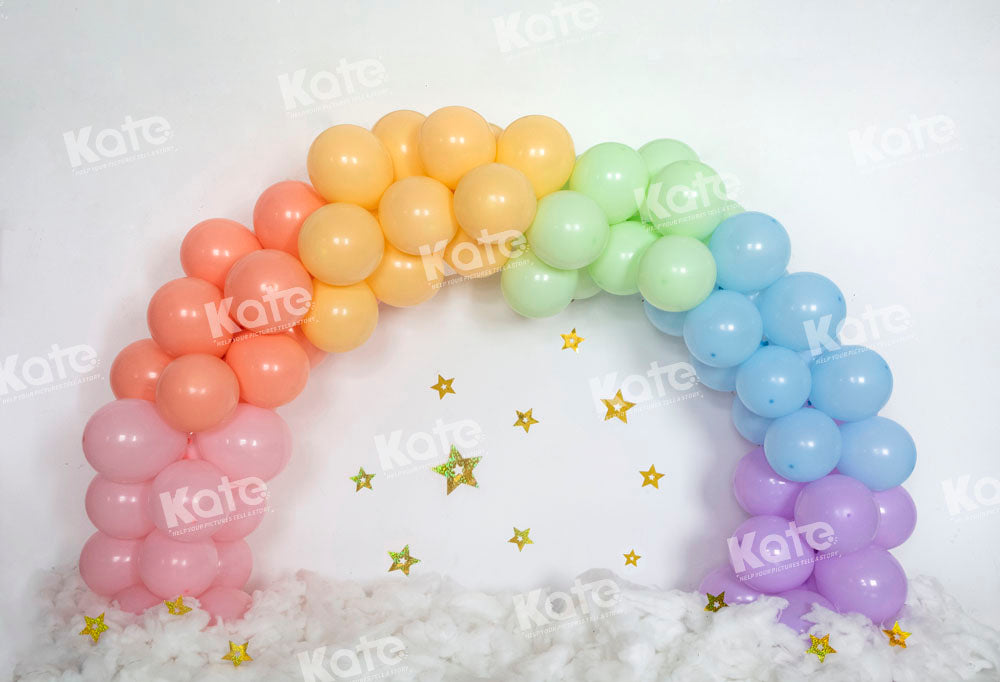 Kate Bunte Luftballons Himmel Wolke Cake Smash Kulisse von Emetselch
