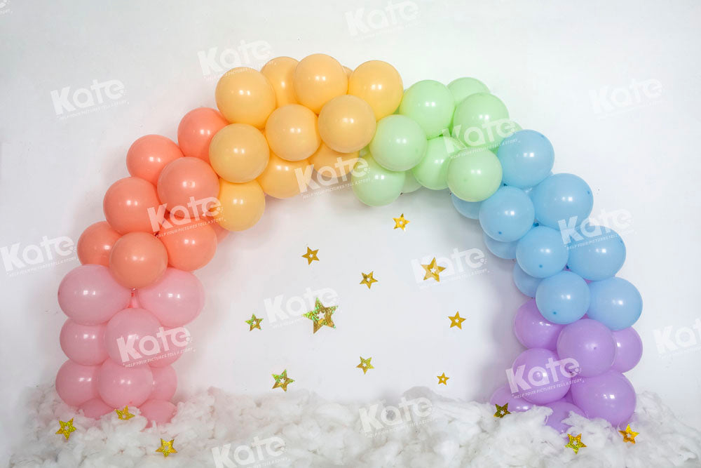 Kate Bunte Luftballons Himmel Wolke Cake Smash Kulisse von Emetselch