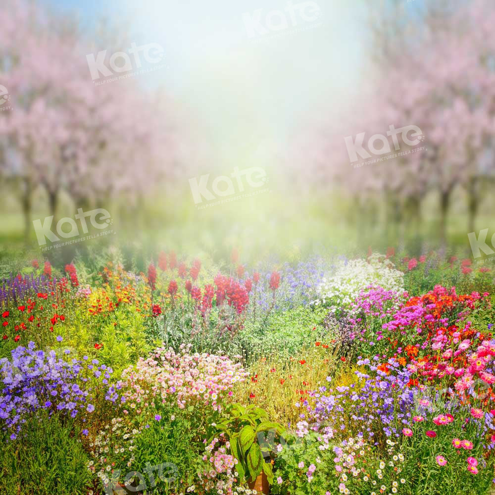 Kate Frühling Garten blühende Blumen Hintergrund von Emetselch