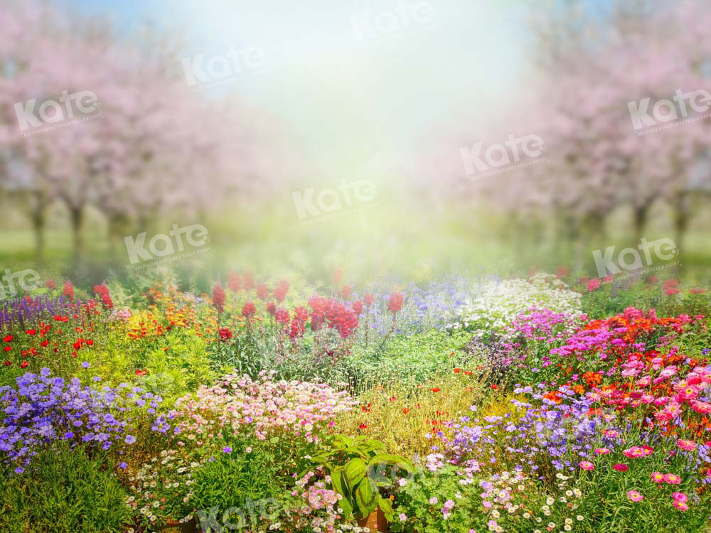 Kate Frühling Garten blühende Blumen Hintergrund von Emetselch