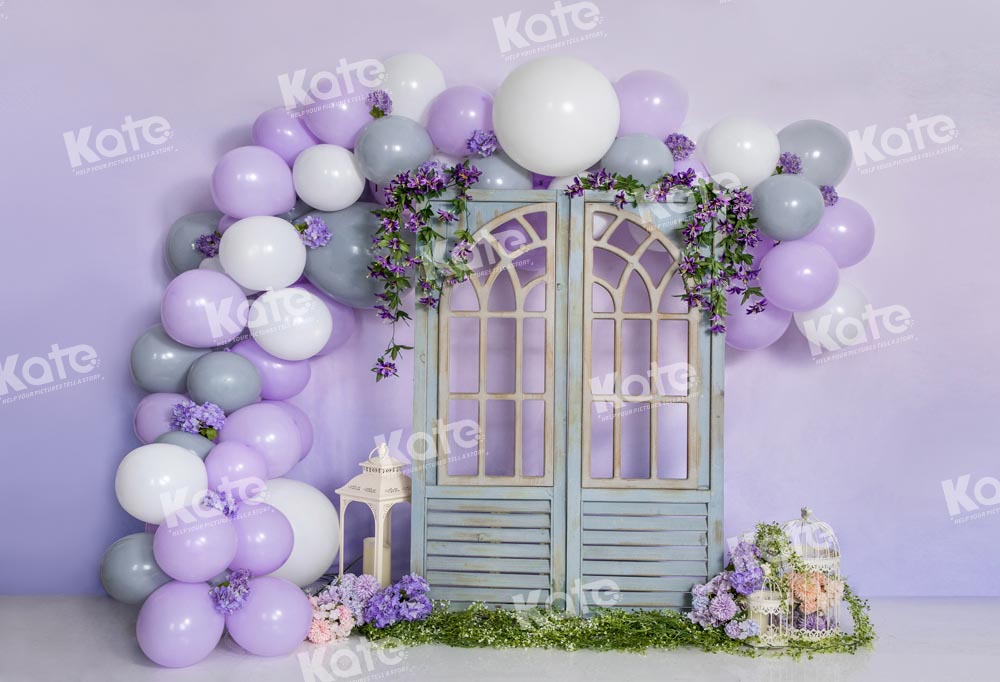 Kate Lila Luftballons Garten Eden Hintergrund von Emetselch - Kate Backdrop.de