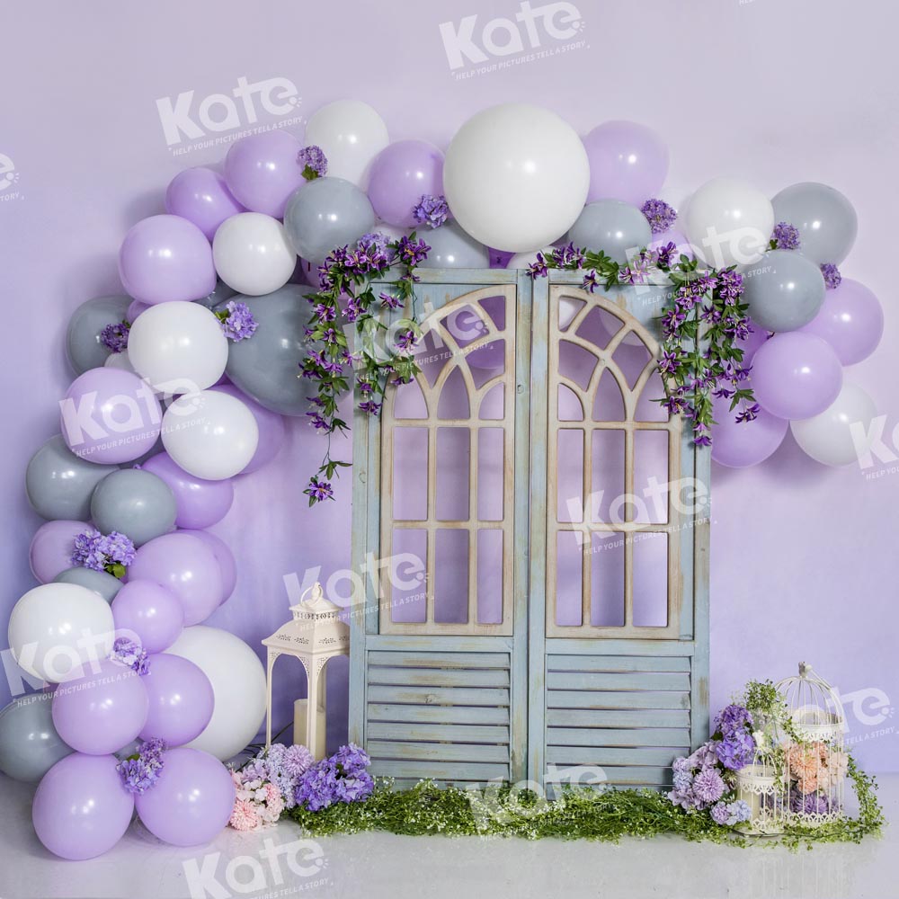 Kate Lila Luftballons Garten Eden Hintergrund von Emetselch