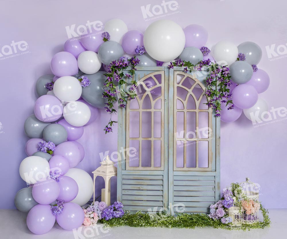 Kate Lila Luftballons Garten Eden Hintergrund von Emetselch - Kate Backdrop.de
