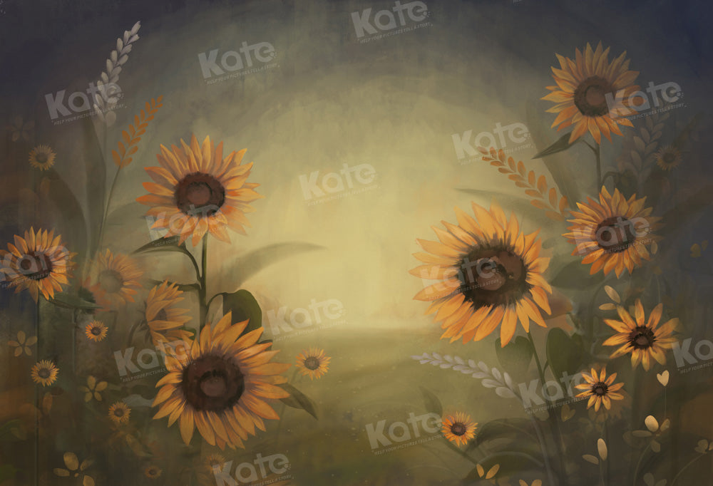Kate Malerei Sonnenblume Licht Hintergrund von GQ