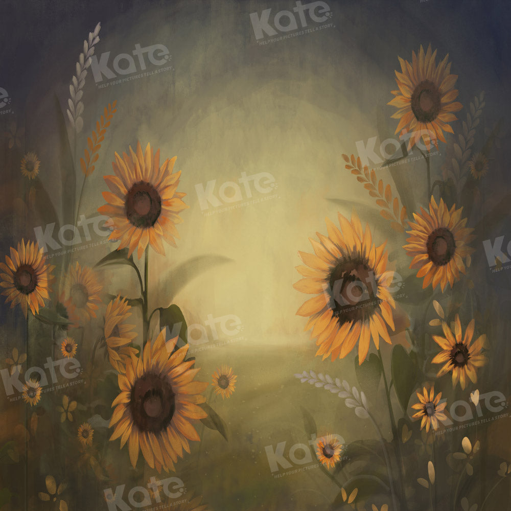 Kate Malerei Sonnenblume Licht Hintergrund von GQ
