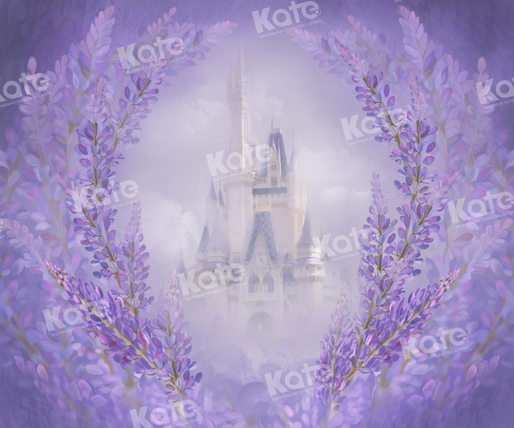 Kate Lila florale Schlosskulisse von GQ - Kate Backdrop.de