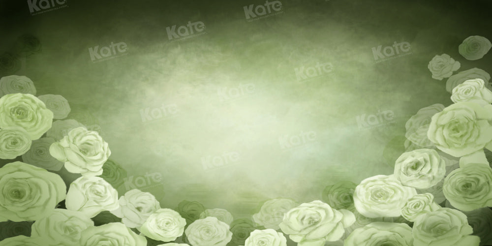 Kate Fine Art Grüner Blumen Hintergrund von GQ - Kate Backdrop.de