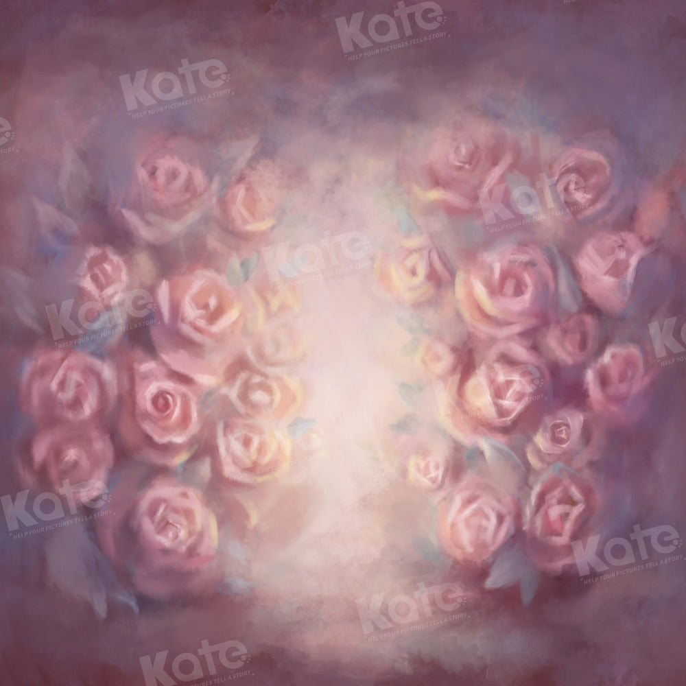 Kate Fine Art Hand Painted Floral Hintergrund von GQ
