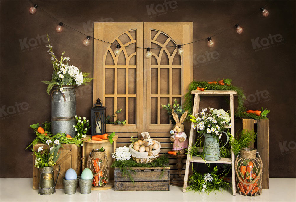 Kate Osterhase Brauner Türhintergrund für Fotografie - Kate Backdrop.de
