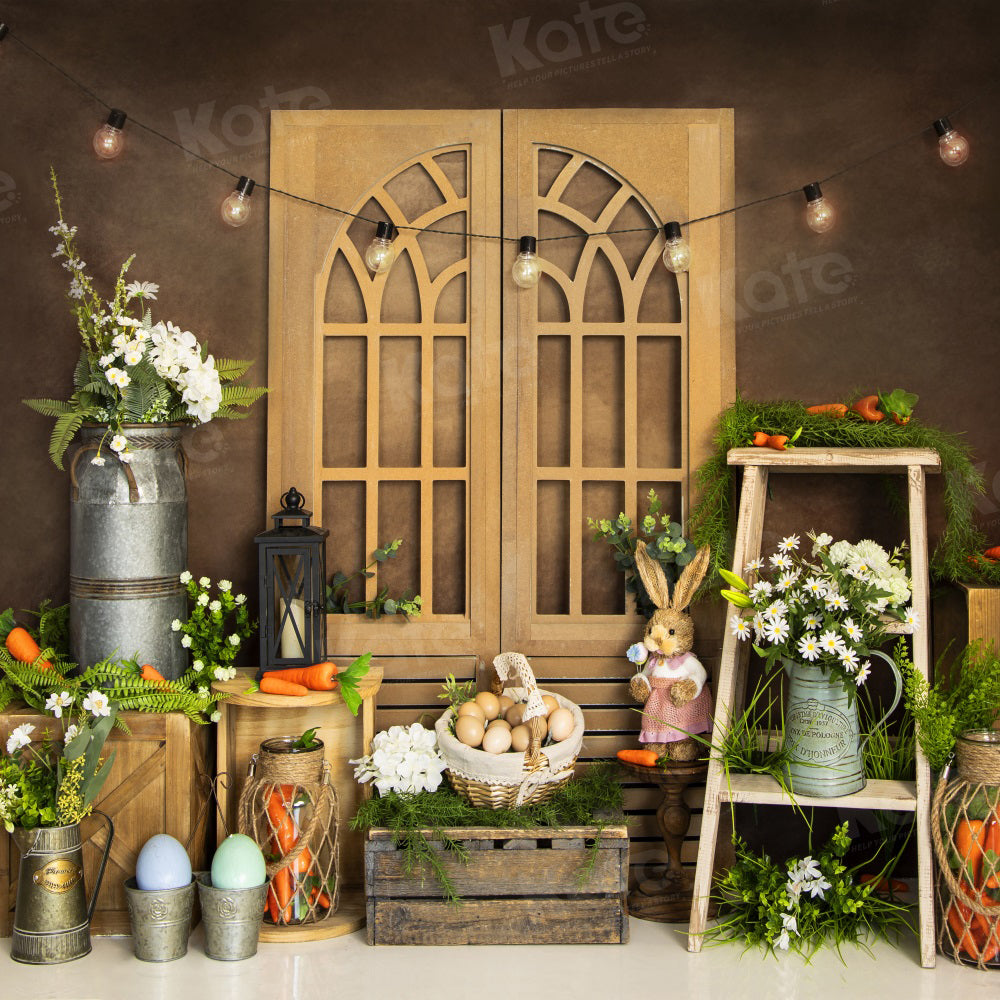 Kate Osterhase Brauner Türhintergrund für Fotografie - Kate Backdrop.de