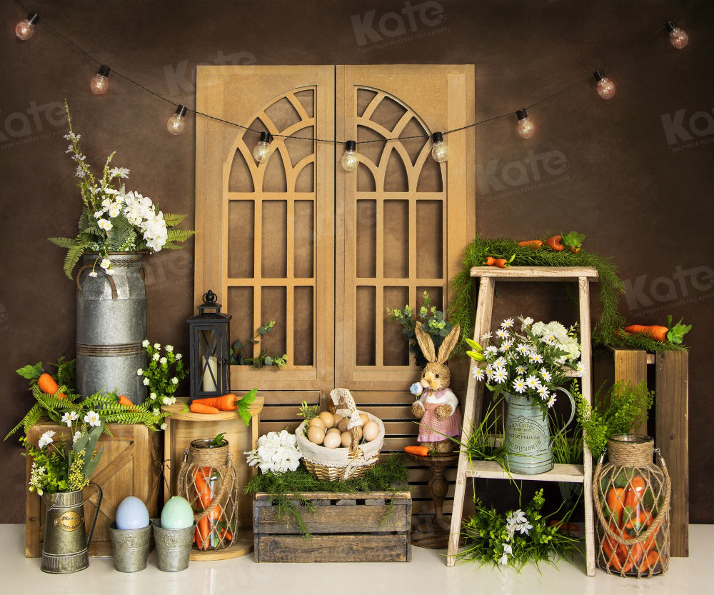 Kate Osterhase Brauner Türhintergrund für Fotografie - Kate Backdrop.de